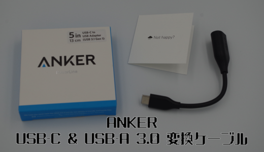 AnkerのUSB-C&USB-A変換ケーブルを購入したので簡単にレビュー！【スマホでUSB】